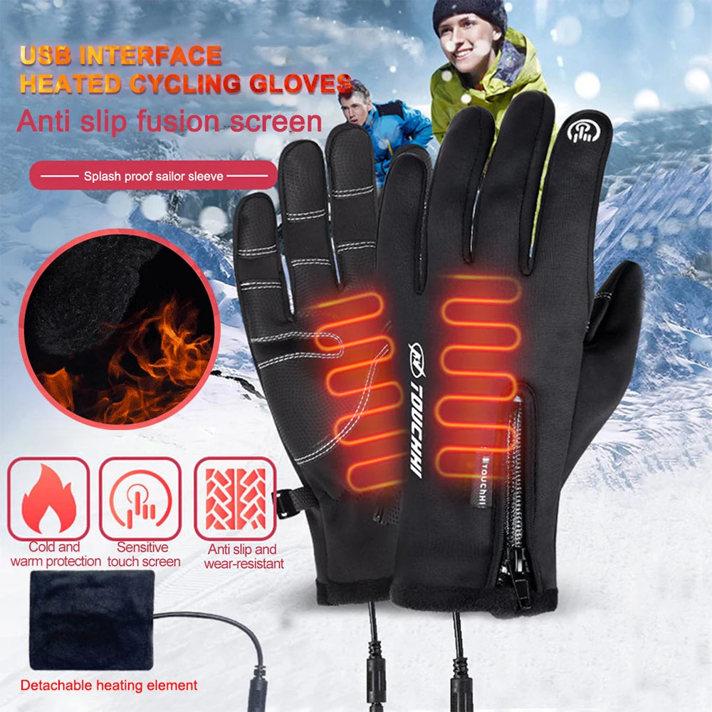 Gants chauffants impermeables